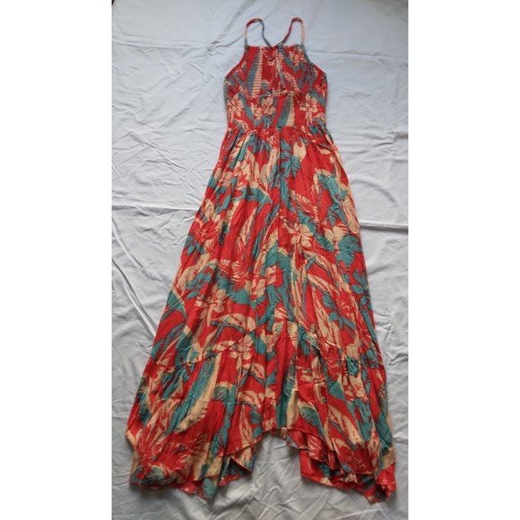 Intimately Free People Heat Wave Printed Maxi Handkerchief Slip Dress Size S - Picture 7 of 11